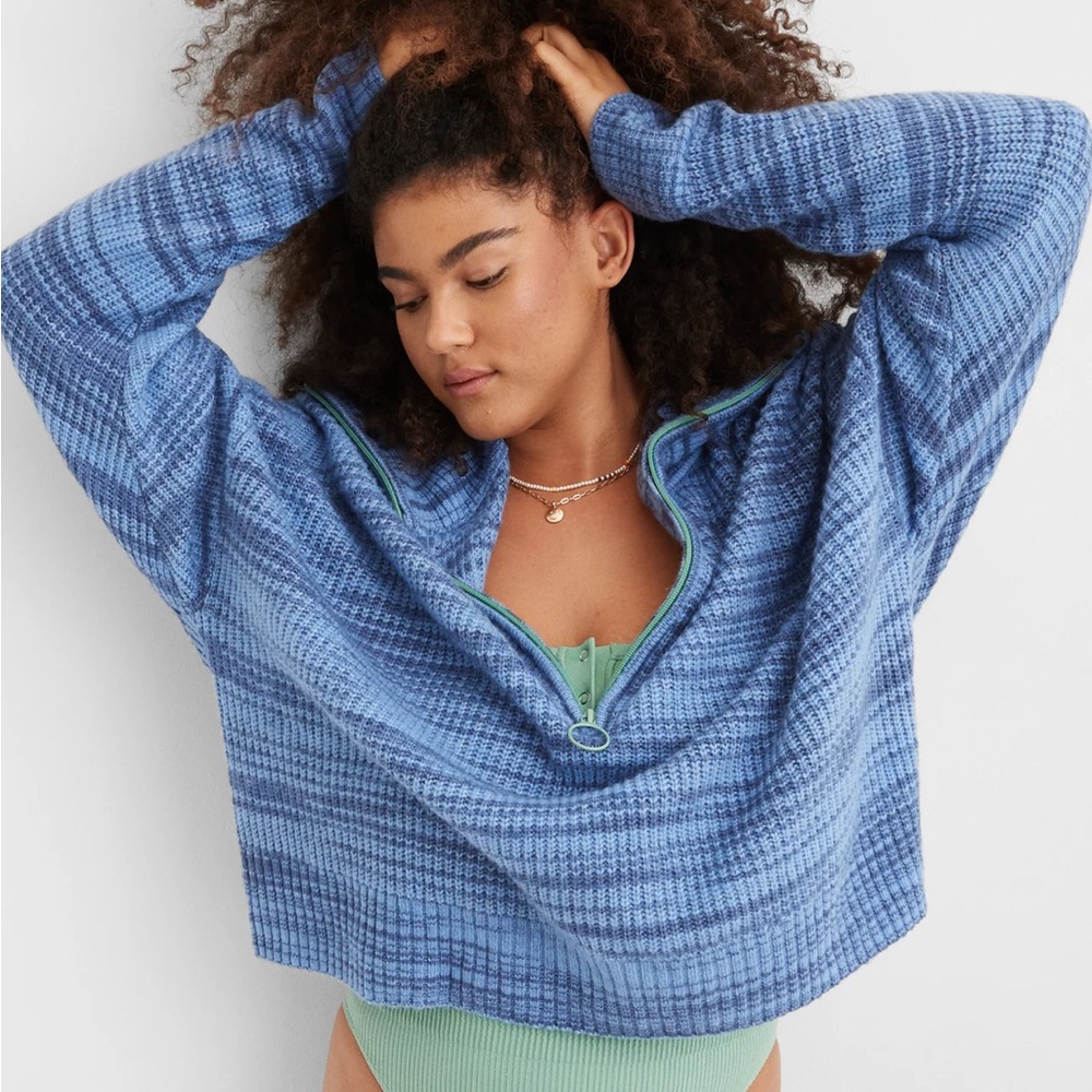 Aerie size large oversized 1/2 zip sweatshirt